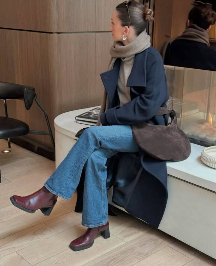 Heeled Boots with Jeans and Trench Coat Heeled Boots with Jeans and Trench Coat — Winter Boots Outfits
