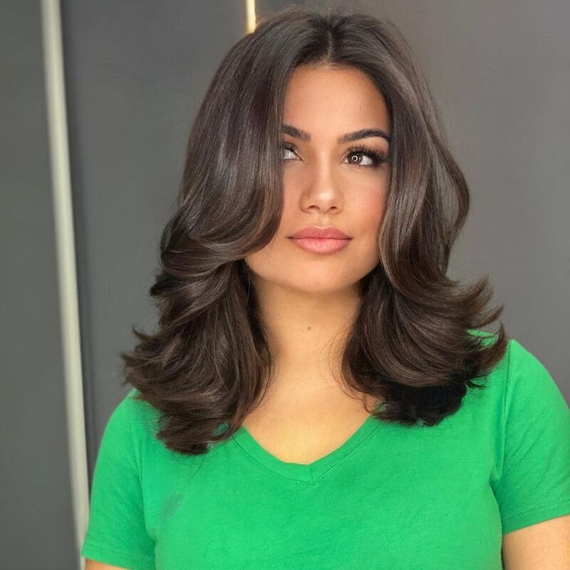 Layered Bob With Voluminous Blowout — Low Maintenance Winter Haircuts
