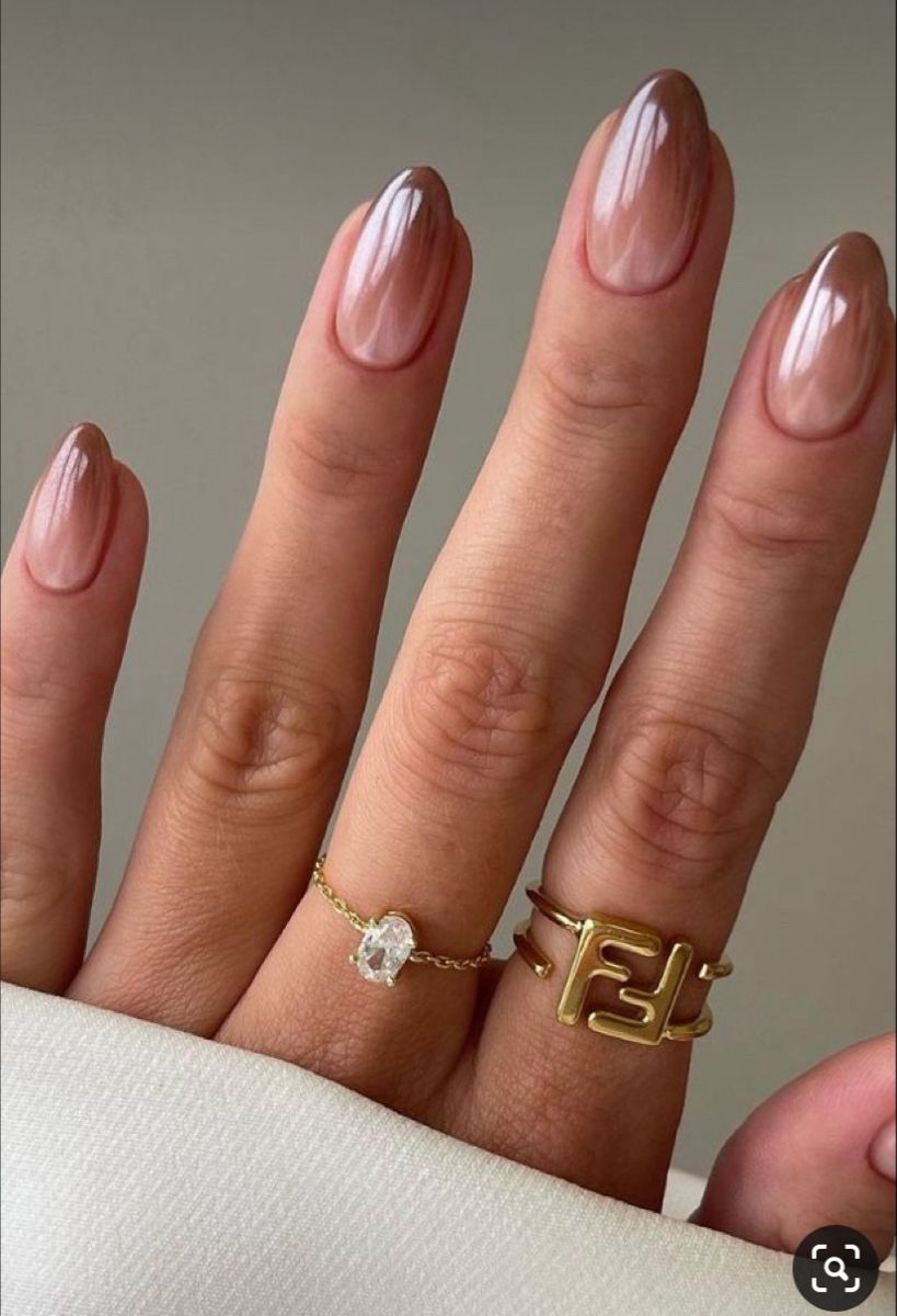 Light Brown to Sheer Nude Ombre — Winter Nude Nails