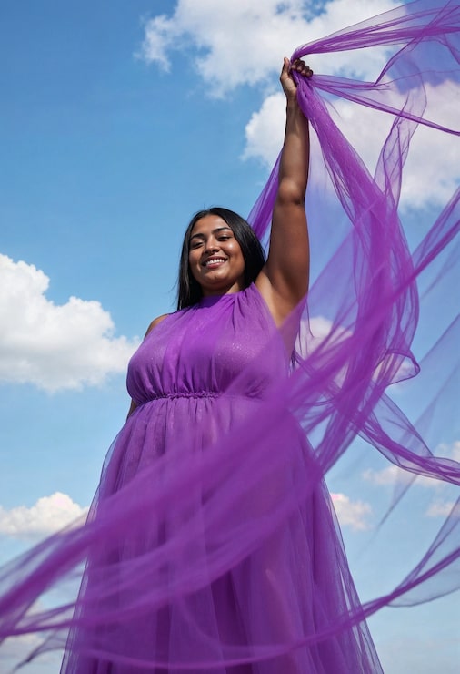 Formal Event Outdoor Celebration Outfit Idea — Royal Purple Outfits