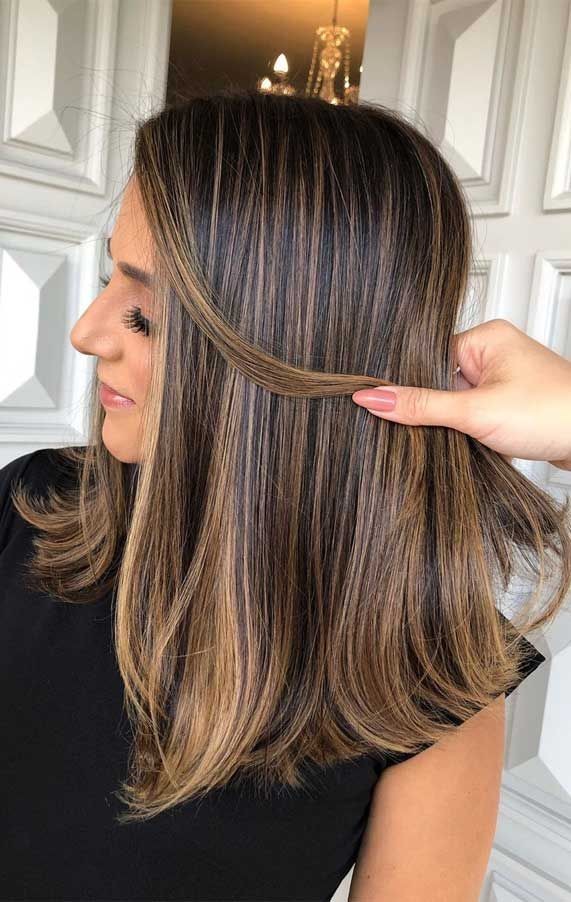 Dark Brown With Striking Blonde Lowlights — Lowlights for Blonde Hair