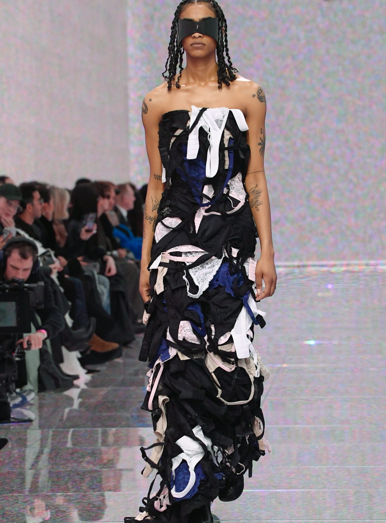 Avant-Garde Lingerie-Inspired Dress for an Artistic Concert — Winter Concert Outfits