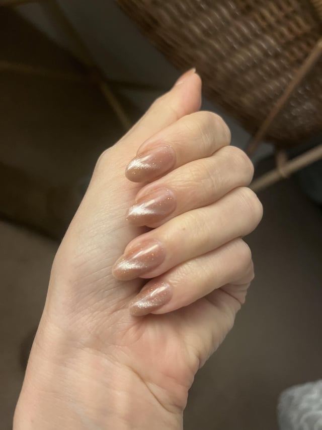 Sheer Nude Foil Cuticle Accent Nails Sheer Nude Foil Cuticle Accent Nails — Winter Dip Powder Nails