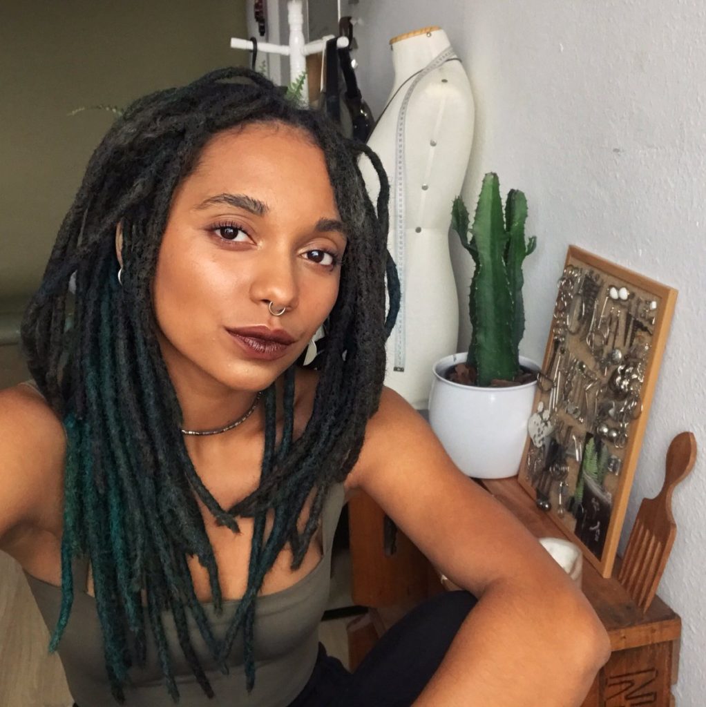 Subtle Teal Highlights on Shoulder Locs Subtle Teal Highlights on Shoulder Locs — Winter Loc Styles
