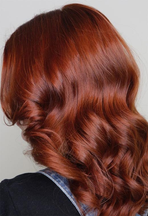 Collarbone Visual Idea Collarbone Visual Idea — Winter Auburn Hair Color