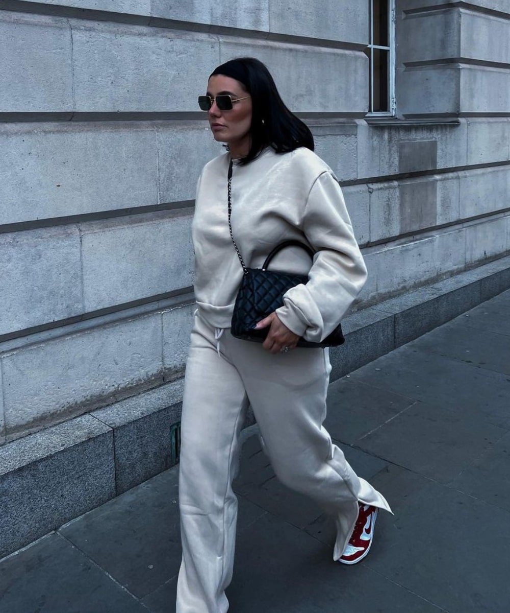 Silk-Like Sweatpants with Split Hems for an Elevated Casual Look — Sweatpants Outfits