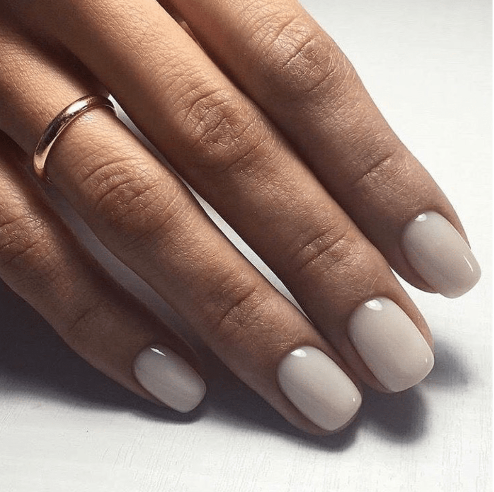 Clean Light Beige Nude — Winter Nude Nails