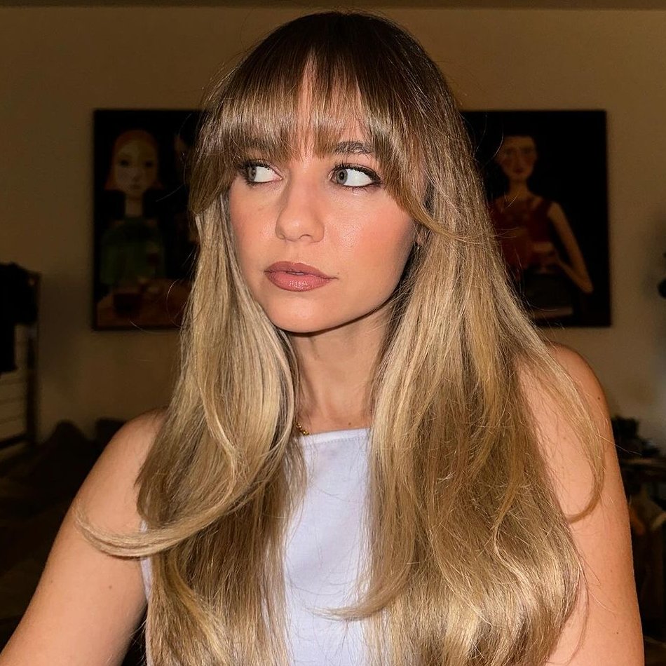 Ash Blonde with Curtain Bangs — Winter Haircuts for Long Faces