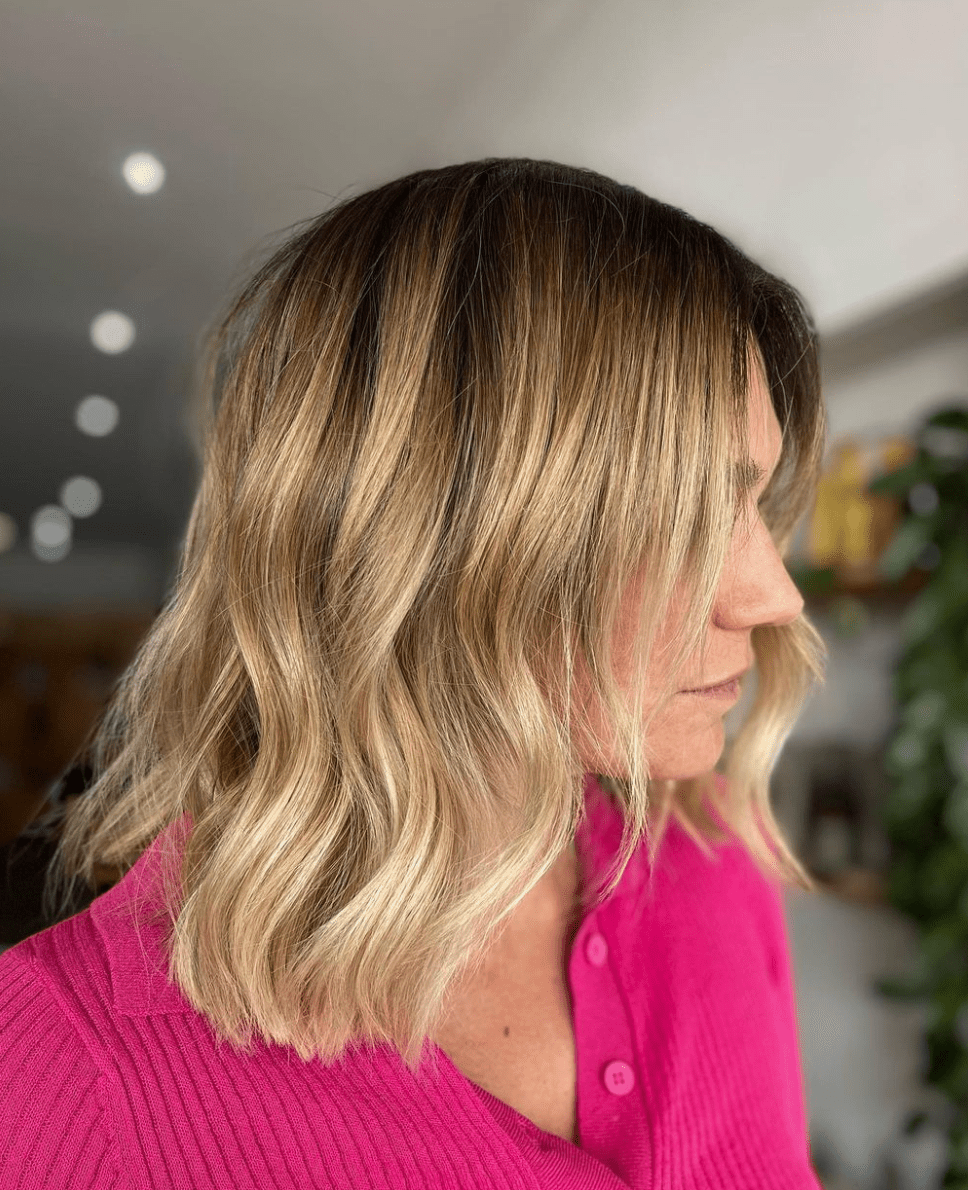 Lob Visual Idea — Lowlights for Blonde Hair
