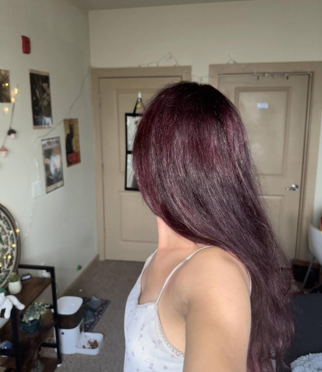 Deep Cherry Red Visual Idea — Cherry Cola Hair Color