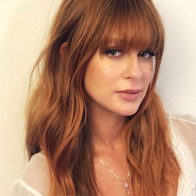 Copper Shag With Full Bangs Copper Shag With Full Bangs — Winter Haircuts for Square Faces