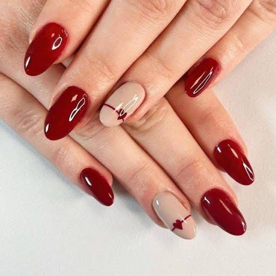 3D Cherry Charms On Accent Nails Visual Idea 3D Cherry Charms On Accent Nails Visual Idea — Cherry Red Nails