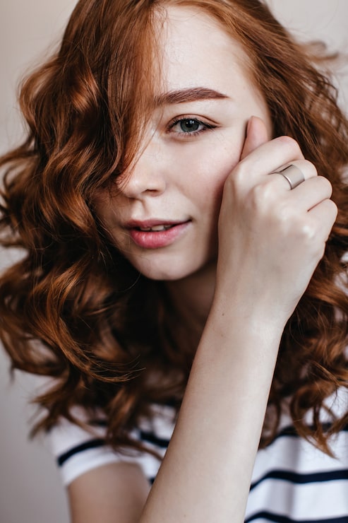 Striking Coppery Chestnut Waves — Chestnut Brown Hair