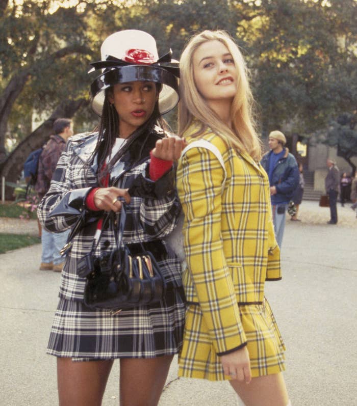Matching Yellow Plaid Blazer And Skirt Set — 90s Party Outfit Inspiration