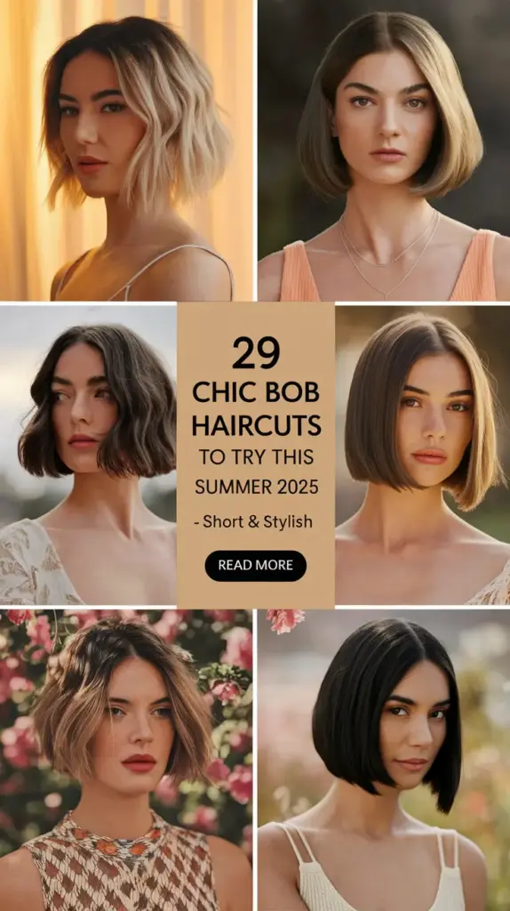 Chic Bob Haircuts to Try This Summer 2025 – Short, Stylish & Seriously Cool