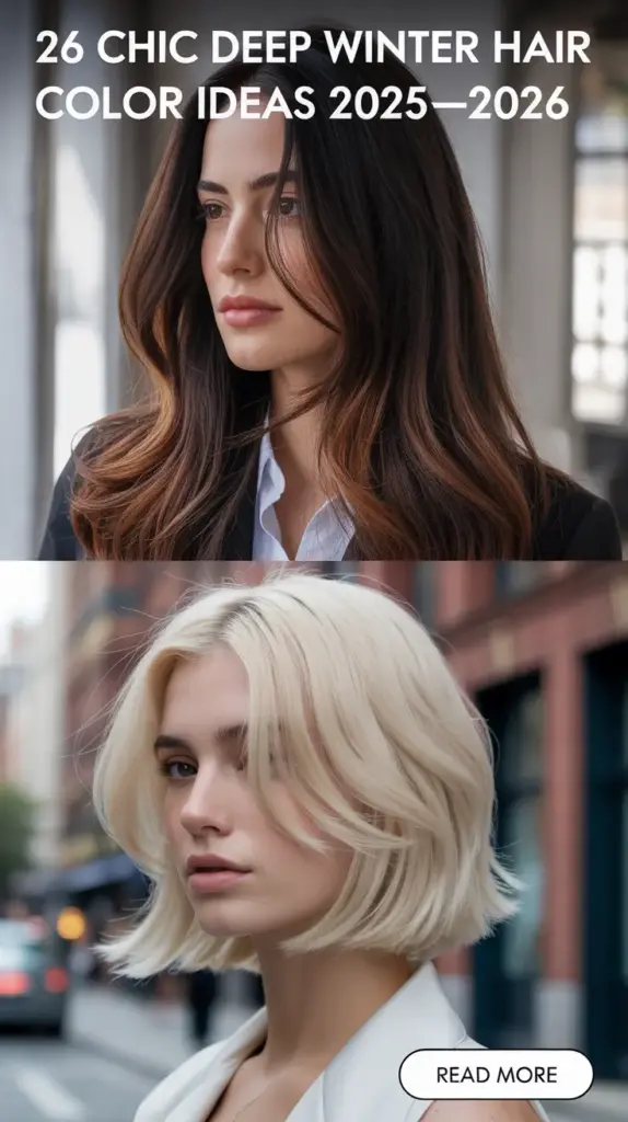Chic Deep Winter Hair Color Ideas 2025–2026: Elegant & Modern Looks to Try This Season