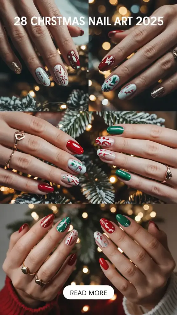 Christmas Nail Art 2025: 28 Festive and Stylish Nail Designs for a Magical Holiday Look
