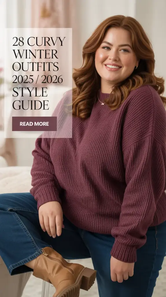 Curvy Winter Outfits 2025 / 2026 Style Guide: Plus Size, Casual & Classy Ideas for Cold Weather