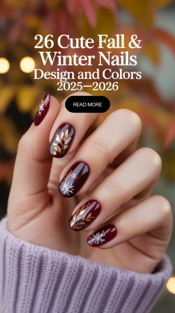 Cute Fall & Winter Nails Design and Colors 2025–2026: Trendy Ideas for Short and Almond Styles