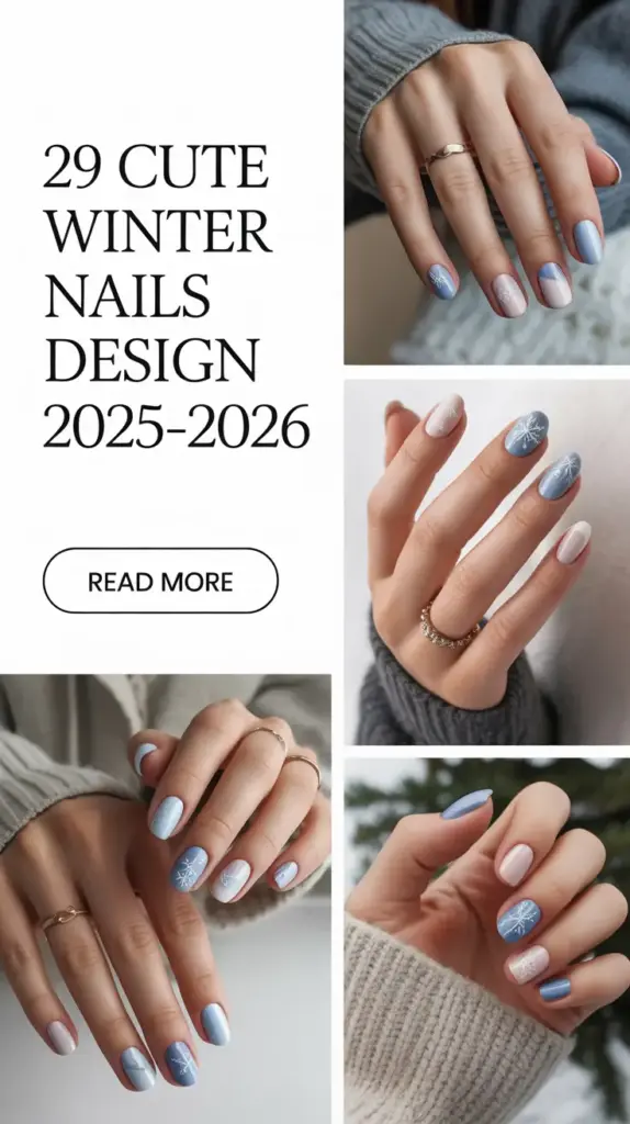 Cute Winter Nails Design 2025–2026: Cozy, Sparkly & Irresistibly Festive Ideas