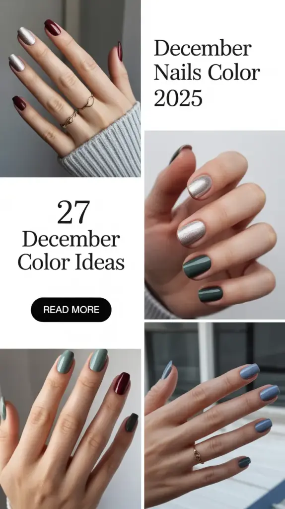 December Nails Color Ideas 2025: Winter Shades You’ll Want to Try Right Now
