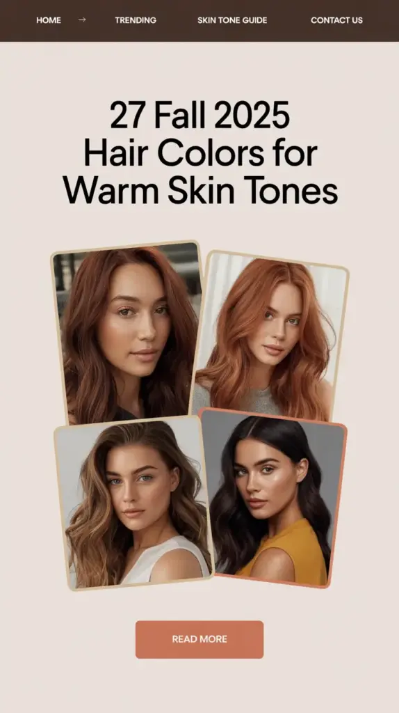 Fall 2025 Hair Colors for Warm Skin Tones: 27+ Shades That Glow With You