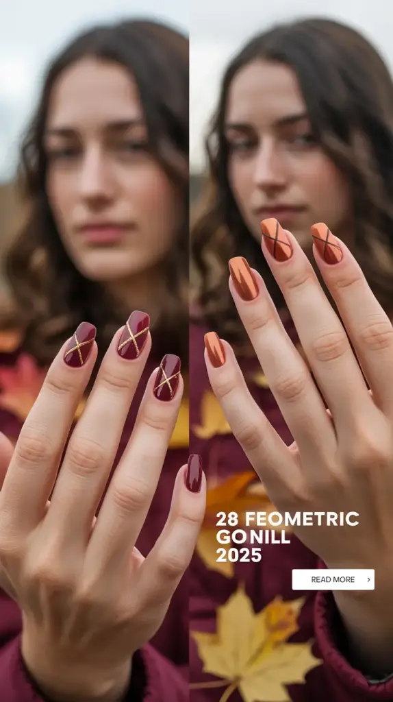 Fall Geometric Nails 2025: Bold & Chic Nail Art Ideas for the Season