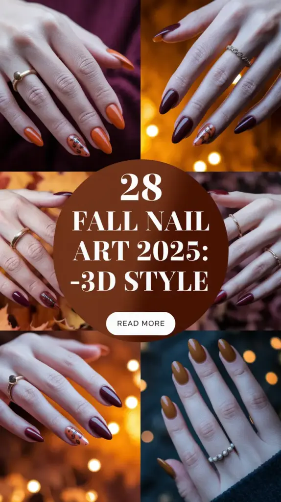 Fall Nail Art 2025: 3D Style That Redefines Texture, Color & Imagination