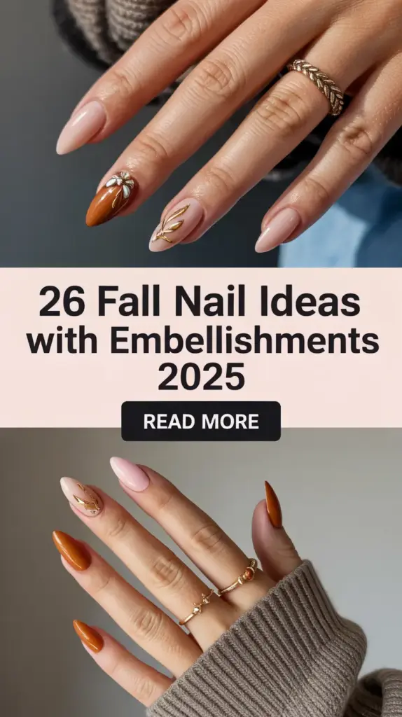 Fall Nail Ideas with Embellishments 2025: Stylish Manicure Trends for the Season