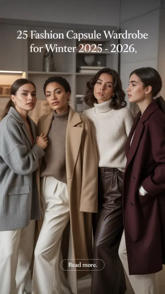 Fashion Capsule Wardrobe for Winter 2025 – 2026: Timeless Outfits and Seasonal Inspiration