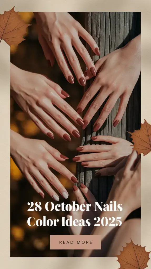 October Nails Color Ideas 2025: 28 Trendy Designs and Fall-Inspired Styles