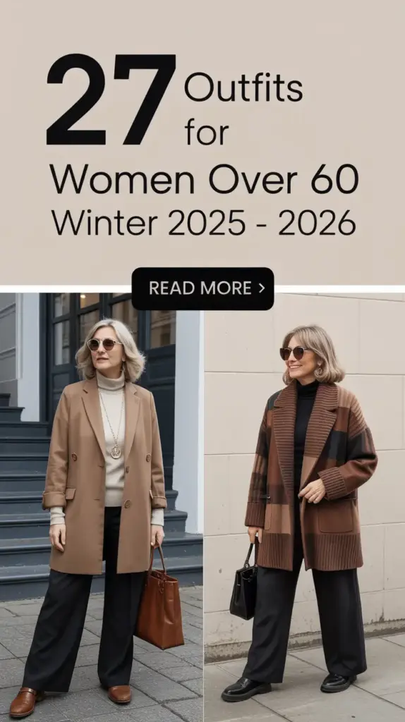 Outfits for Women Over 60 Winter 2025 – 2026: Stylish & Casual Ideas for Cold Days