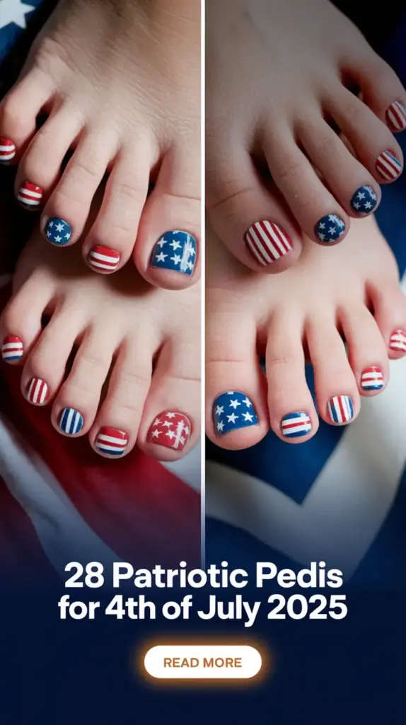 28+ Patriotic Pedis for 4th of July 2025 That Are Firework-Worthy