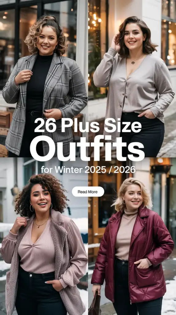 Plus Size Outfits for Winter 2025 / 2026: Casual, Dressy, Work & Vacation Looks