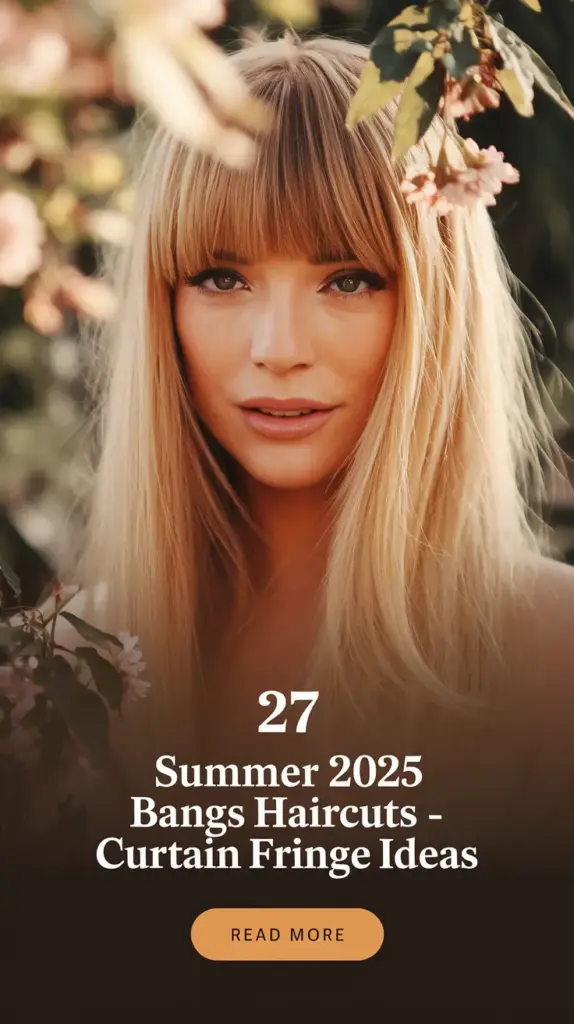 27 Fresh Summer 2025 Bangs Haircuts & Curtain Fringe Ideas You’ll Want to Try Now