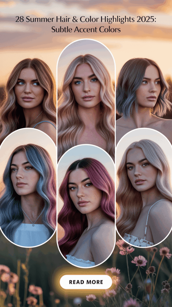 Summer Hair & Color Highlights 2025: Subtle Accent Colors