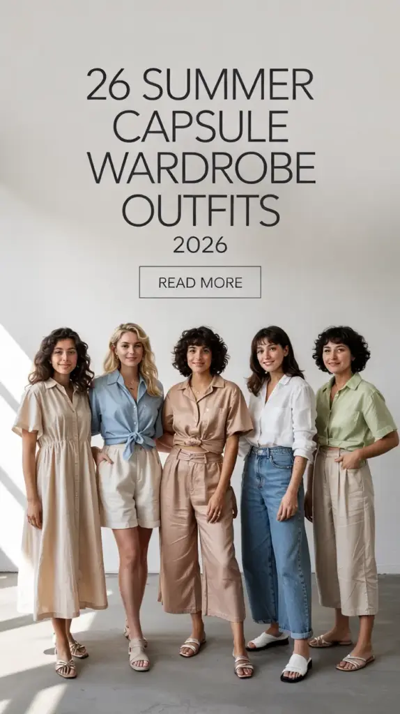 Summer Capsule Wardrobe Outfits 2026: Timeless, Elegant, and Effortless Summer Style
