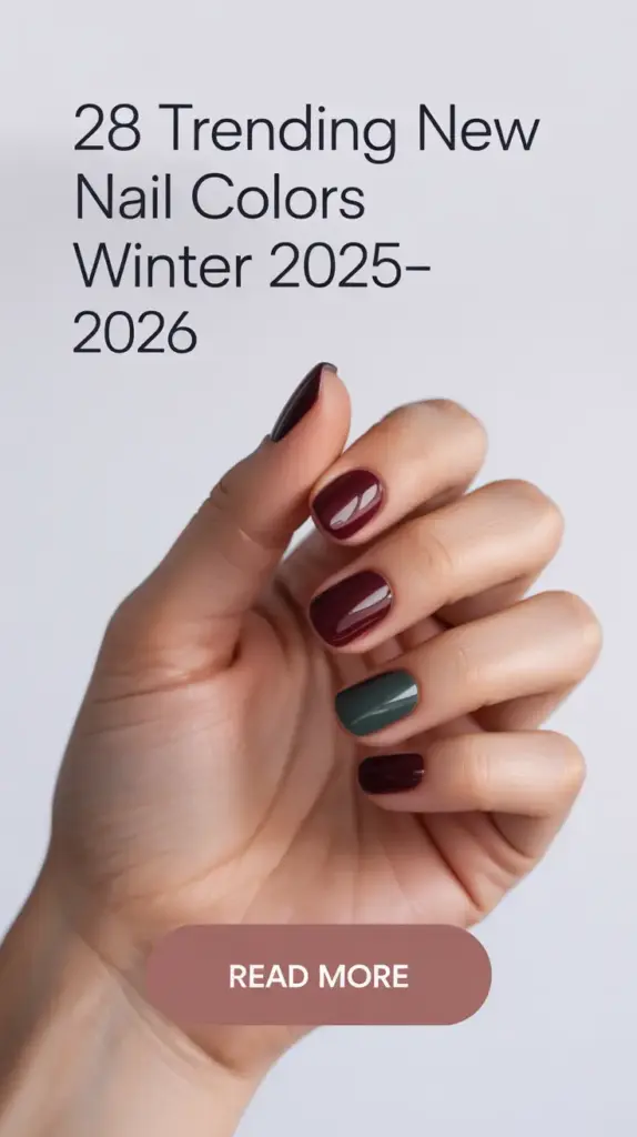 Trending New Nail Colors Winter 2025–2026: Chic, Cozy & Modern Nail Ideas for the Cold Season
