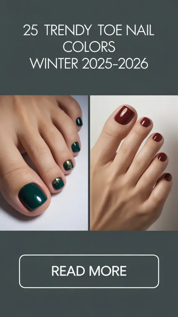 Trendy Toe Nail Colors Winter 2025–2026: Chic Ideas & Cozy Shades for Perfect Winter Toes