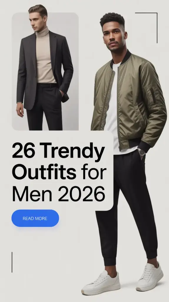 Trendy Outfits for Men 2026: Modern Casual, Street & Winter Looks for Stylish Guys