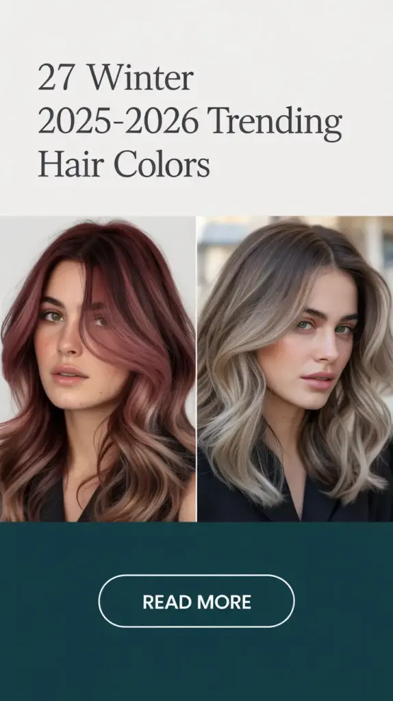 Winter 2025–2026 Trending Hair Colors: 25 Chic Shades You’ll Want to Try This Season