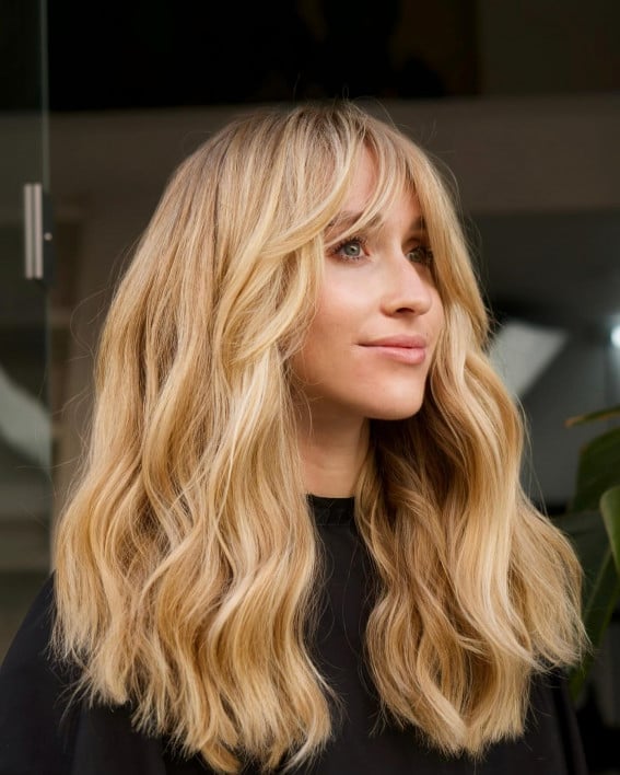 Mid-Back Layers In Warm Golden Blonde — Aesthetic Blonde Hair