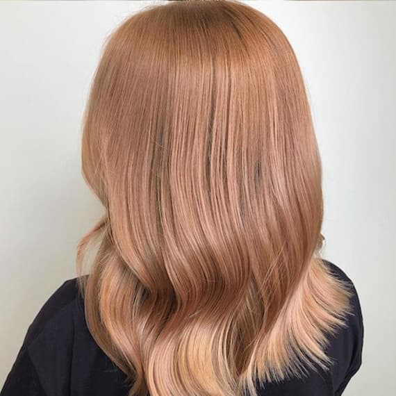 Collarbone Rose Gold Blonde Bob — Aesthetic Blonde Hair
