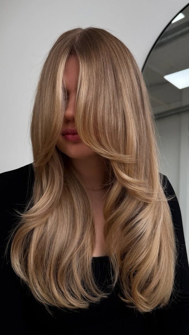 Mid-Back Toasted Beige Blonde With Highlights — Aesthetic Blonde Hair