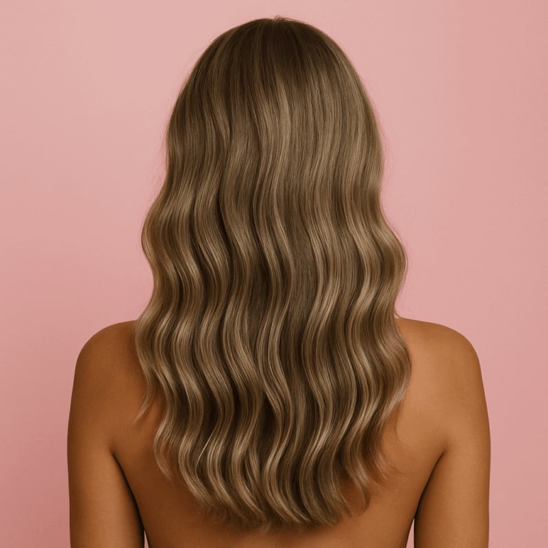 Mid-Back Dark Blonde With Subtle Highlights, Wavy — Aesthetic Dark Blonde Hair