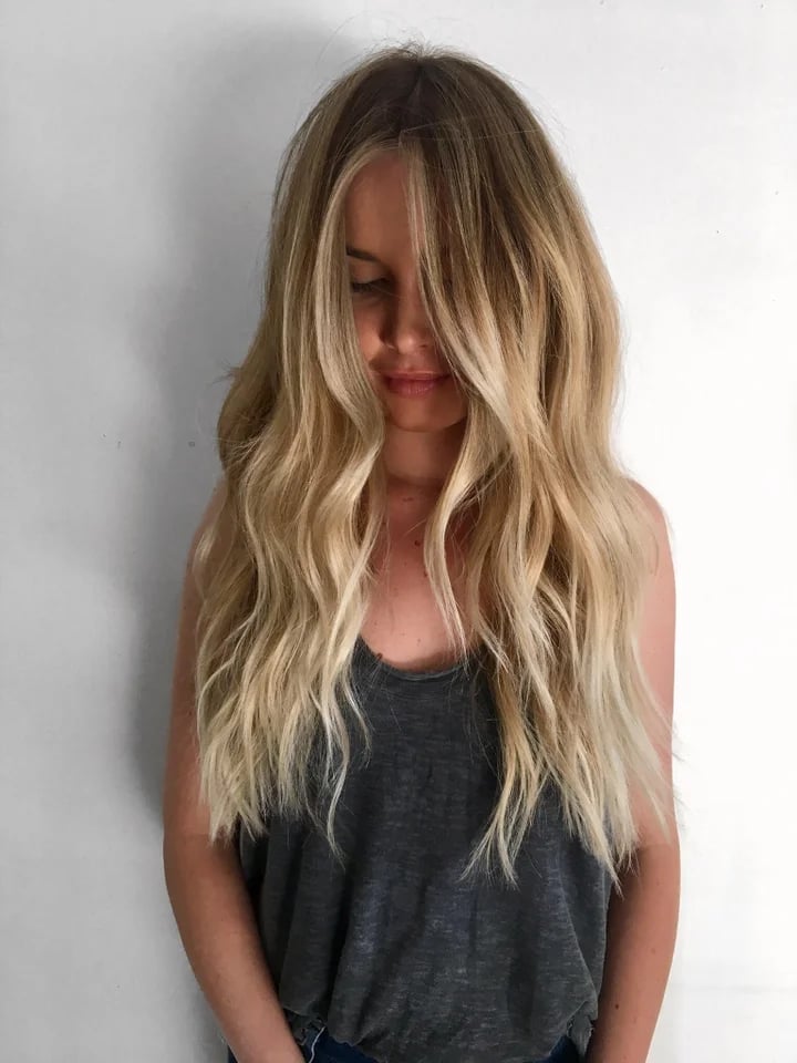 Mid-Back Wavy Dark Blonde With Prominent Highlights, Layers — Aesthetic Dark Blonde Hair