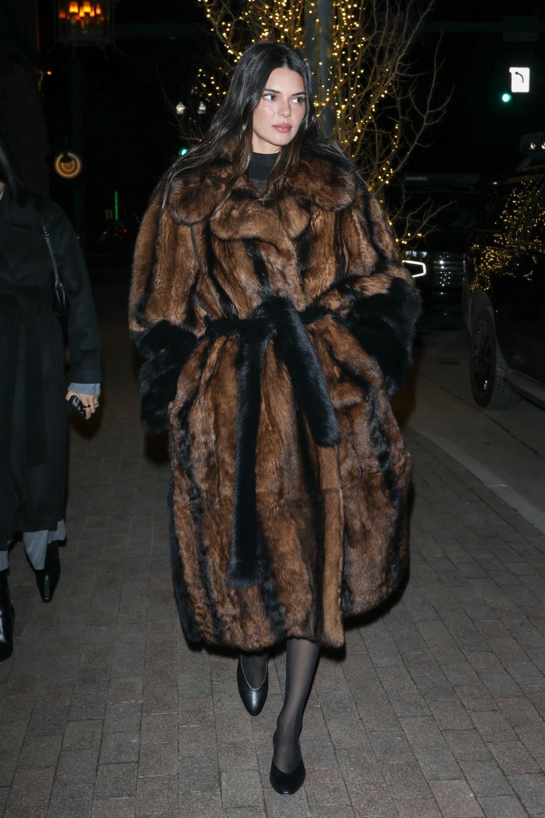 Long Beige Coat Over Grey Cardigan And A-Line Skirt — Aesthetic Going Out Outfits Night