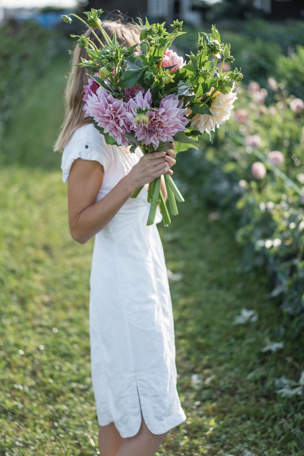 Simple White Linen Short Sleeve Dress — Aesthetic Linen Dress