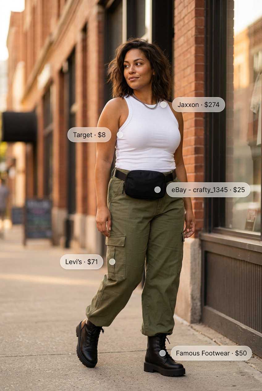 Edgy Summer Pants Inspo 2026 Khaki cargo pants outfit inspo summer for women 2026, ideal for city exploration and casual day outs.