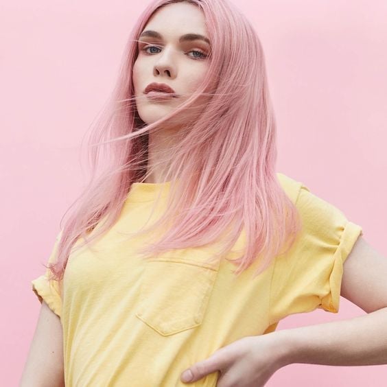 Air-Dried Mid-Back Hair In Pastel Pink Air-Dried Mid-Back Hair In Pastel Pink — Aesthetic Pastel Pink Hair